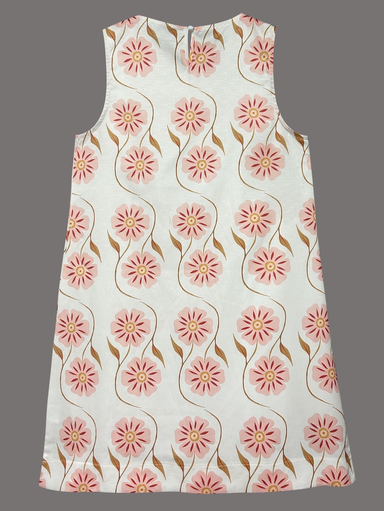 Women Summer Sleeveless Floral A-Line Mini Dress Loose Casual Vacation Dress #5