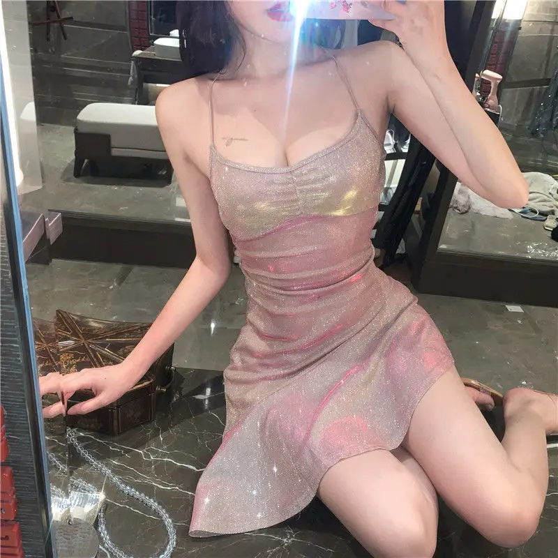 Woman Dresses Summer Dress Women's Irregular Halter Vestido De Mujer Femme Robe #3