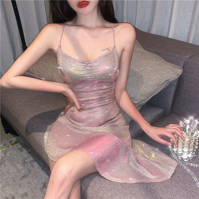 Woman Dresses Summer Dress Women's Irregular Halter Vestido De Mujer Femme Robe #4