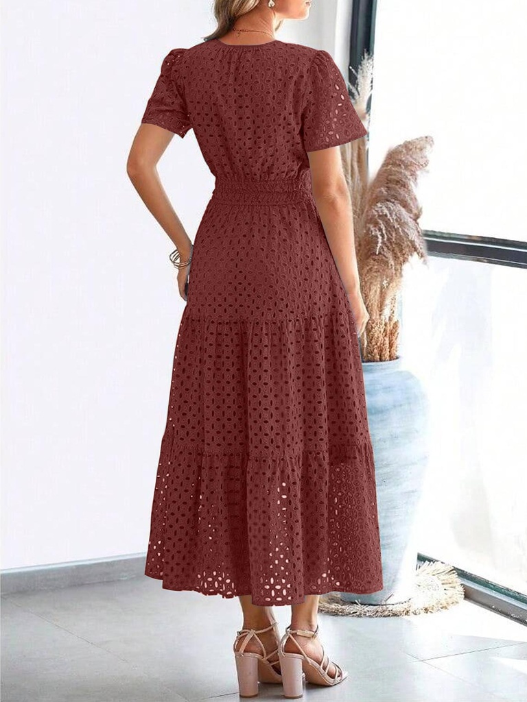 Women’s Marked Midi Dress, Chic Everyday Wear for All Occasions, Elegant Style for Fashion-Forward Ladies #2