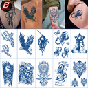 Herbal Tattoo Sticker Long-lasting Waterproof Juice Sticker Eagle Scorpion Net Celebrity Arm Half Arm Simulation Tattoo Sticker