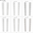 Eyebrow stickers 6D imitation ecological eyebrow stickers A4 size tattoo eyebrow water transfer stickers waterproof