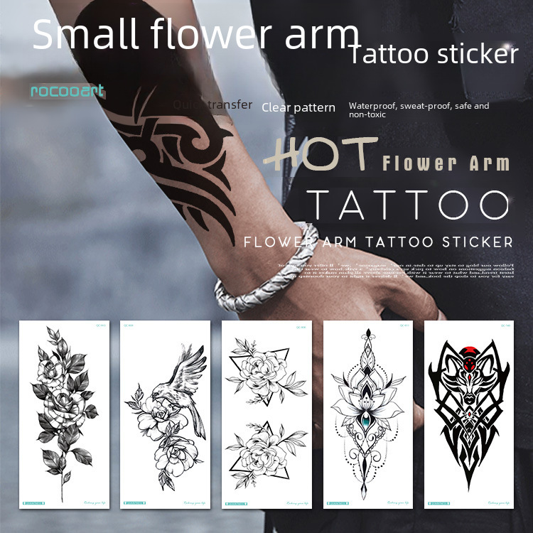 Supply Waterproof Flower Arm Tattoo Sticker Fashion Arm Sticker Original Ink Flower Tattoo Sticker