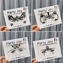 Halloween Black Face Stickers Resin Acrylic Diamond Stickers Tattoo Party Stickers Holiday Beauty Stickers