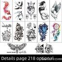 Small Fresh Tattoo Sticker Cute Swallow Fairy Fox Rose Sexy Waterproof Tattoo Sticker Women's Set Sticker