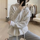 Sweater Women's Twist Hooded Autumn and Winter Slimming Design Sense Niche Knitwear Women's Loose Lazy Style Hooded Sweater