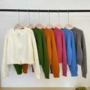 Real Original Zipper Knitted Sweater Cardigan Outer Wear Women's Spring and Autumn Women's Short French Loose Jacket