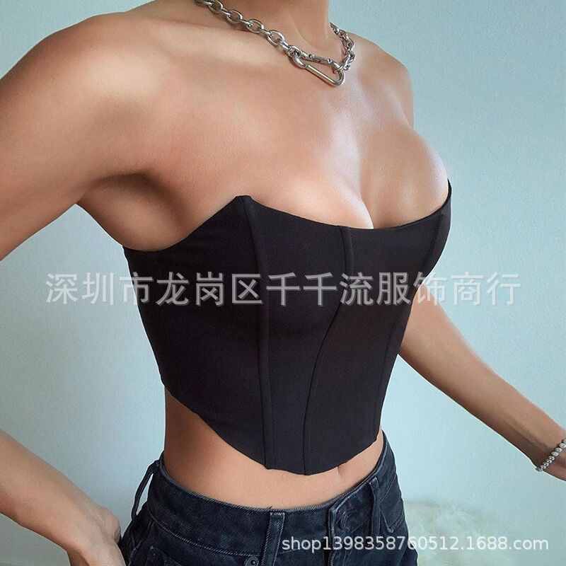 Women's Playful Sexy Women's Backless Navel Neck Slim-Fit Top in Stock