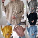 Factory Outlet Autumn and Winter Large Size Loose Bat Sleeve Pullover Women's Knitted Sweater