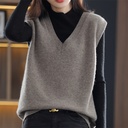 Vest Women's Sweater Autumn and Winter Spring Vest V-Neck Knitted Vest Waistcoat