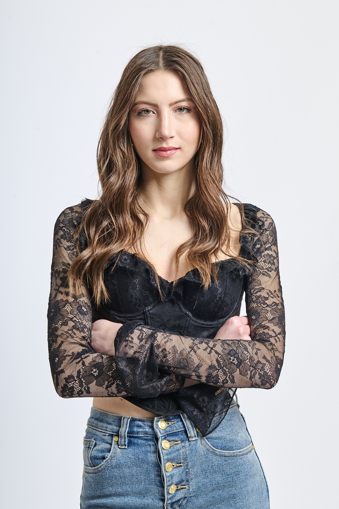 [2653262_4073] Knit Top — Black (WH1939)