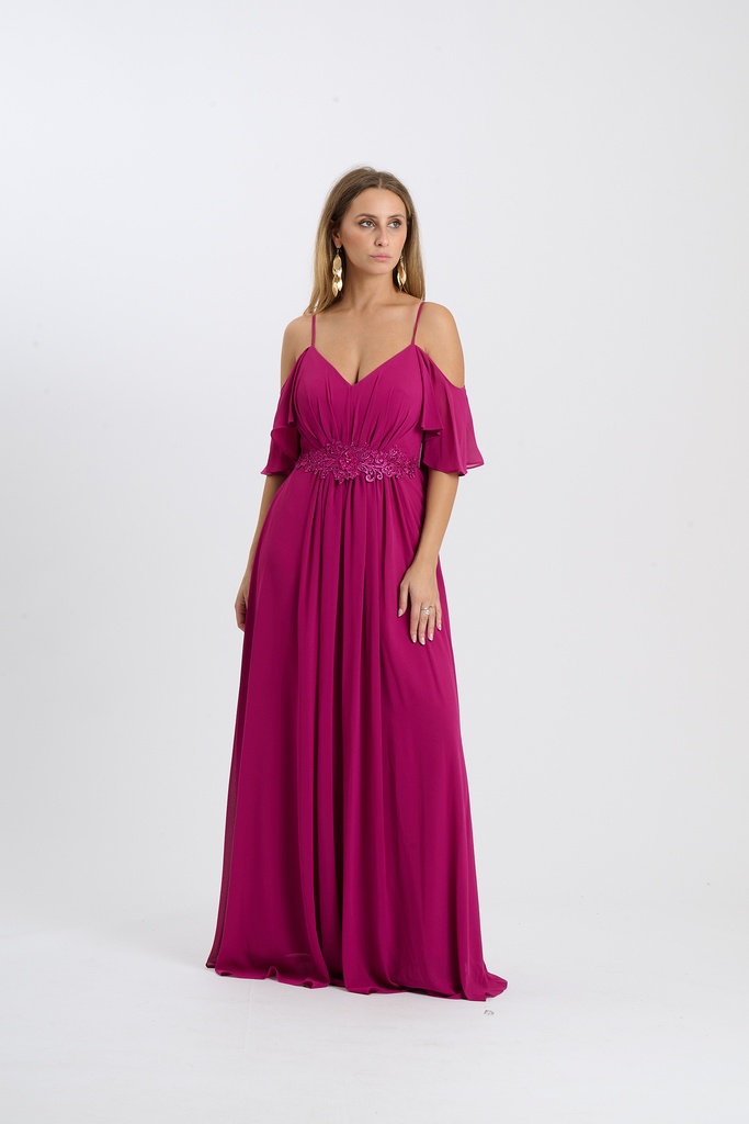 [5-10615309_5715] Occasion Dress — Multicolour (80824) (Cherry Red)