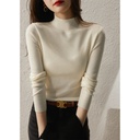 Classic High Neck Slim-Fit Slimming Base Shirt Imitation Wool Knitwear Women's Autumn ZYH463720AG