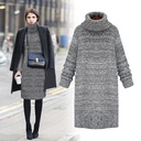 Autumn and Winter High Neck Thickened Warm Sweater Fashion Women's Mid-length Coat Base Shirt