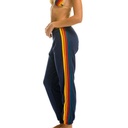 Spring and Autumn Women's Clothing Rainbow Sweatpants Sports Casual Knitted Pants