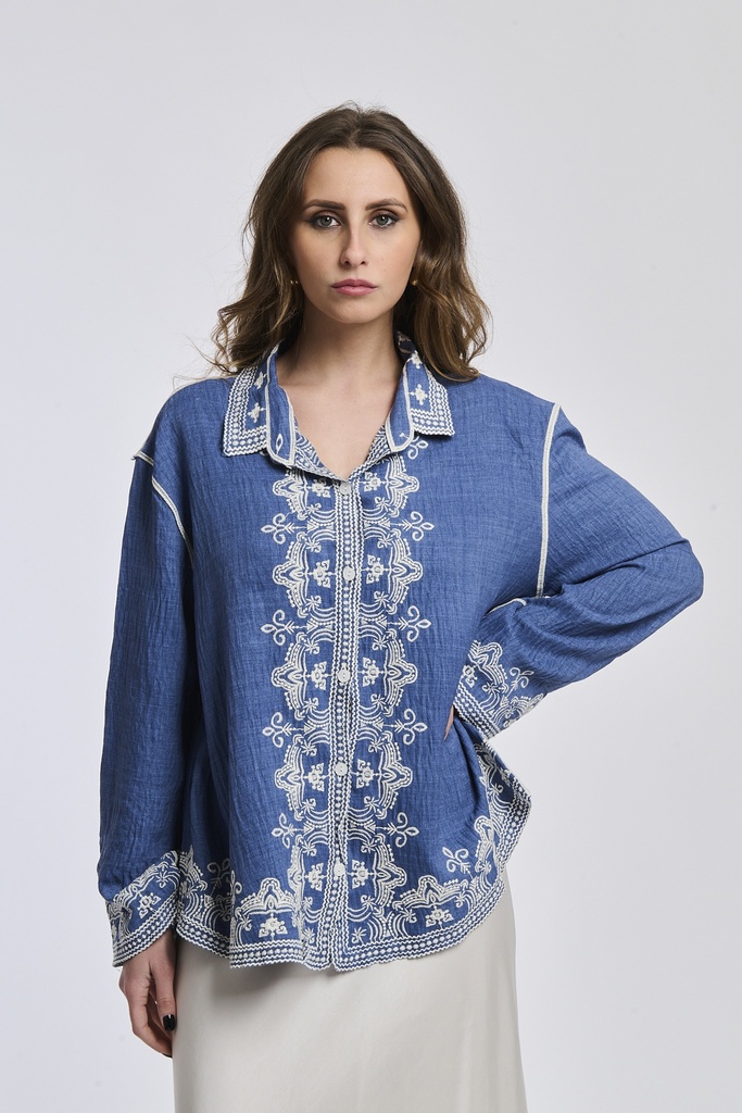 [14365225_4140] Shirt — Denim (CF012)