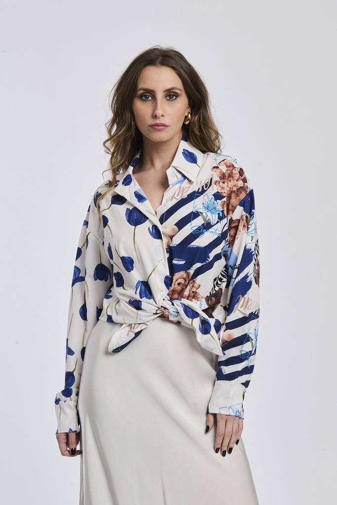 [2509280_4914] Knit Top — Print (Pattern 1)