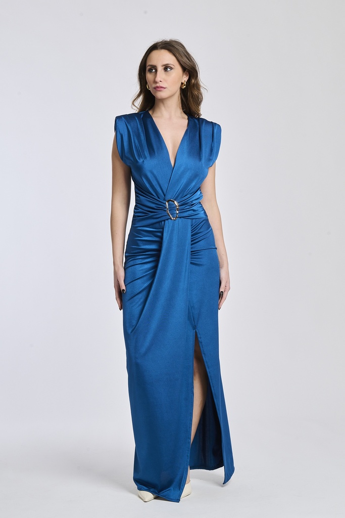 [5-21406526_4155] Occasion Dress — Multicolour (6092) (Teal)