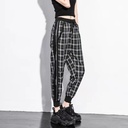 Summer Casual Pants for Female Students Striped Plaid Loose Trendy Sports Side Slimming Foot Harlan All-match