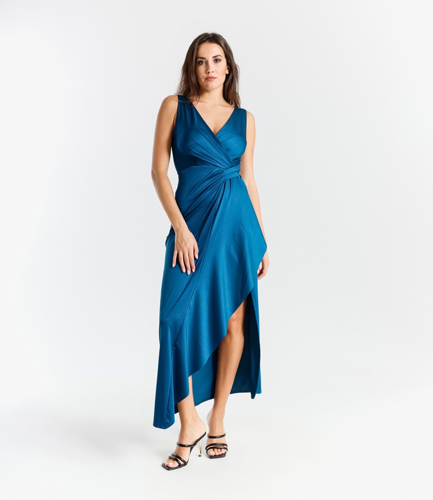 [5-21825695_4168] Occasion Dress — Multicolour (5603) (Teal)