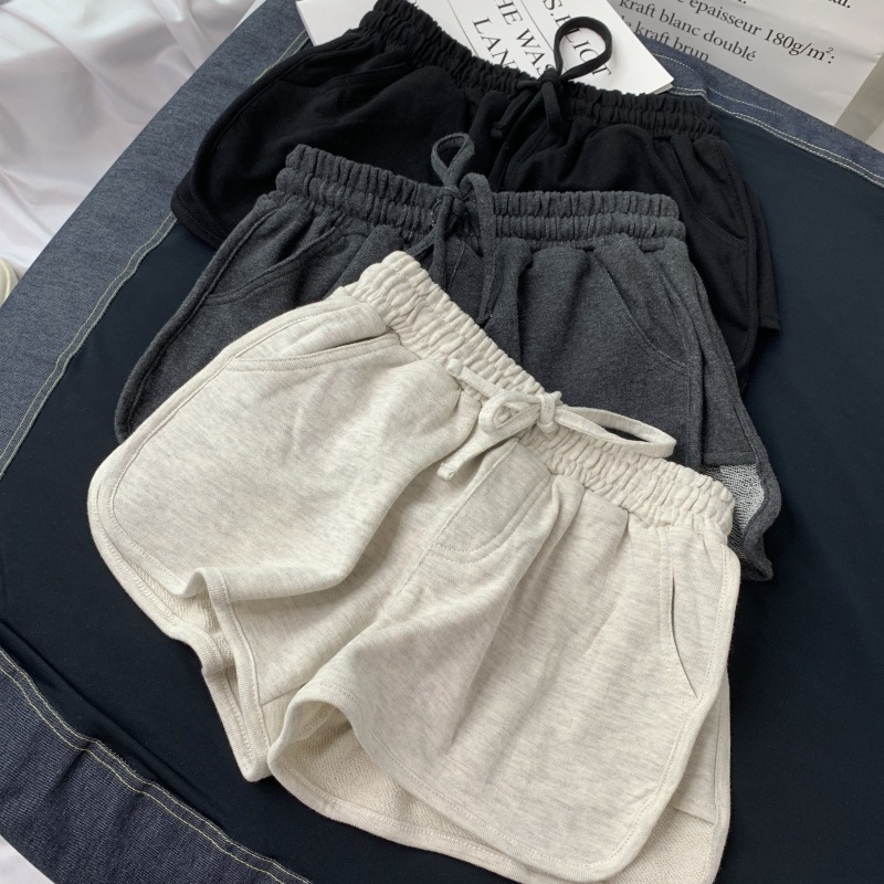 a generation of super-hot cec shorts children's loose ins tide Joker high waist casual wide leg sports a-shaped pants summer