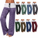 popular stitching yoga quick-drying sports trousers outdoor casual wide-leg pants