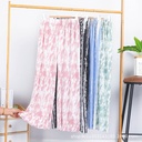 Tie-Dye Wide-Leg Pants Women's Summer High Waist Draped Loose Straight Slimming Casual Floor-mopping Ice Silk Pants