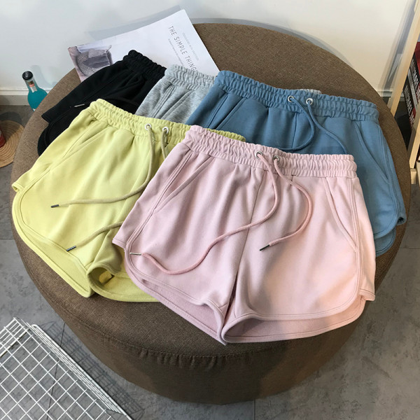 Summer Arrival High Waist Ins Trendy Shorts Women's Pink Outer Wear Korean Style Wide Leg Hot Pants Sports Beach Pants