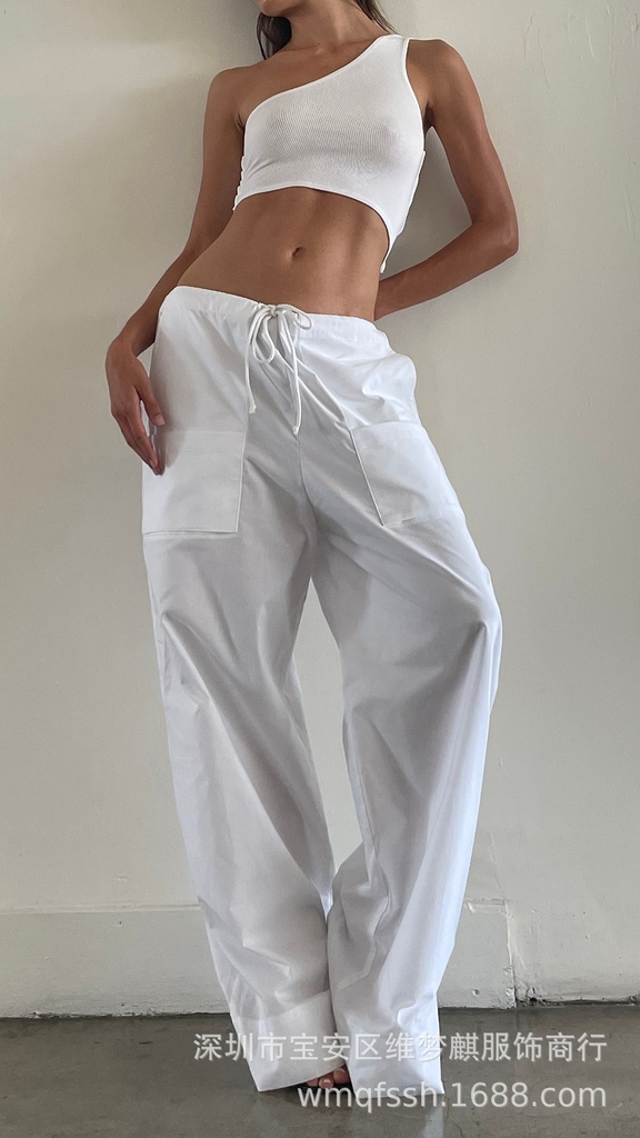 Special for Independent Station Europe and the United States Urban Leisure Joker Wide Leg Pants Trousers Straight Waist