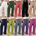 Spot! Europe and the United States in spring and summer casual wide leg cotton and linen explosions loose pants women