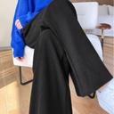 European cotton wool wide-leg pants women's autumn and winter thickened corduroy slim wide-leg plus velvet drape pants