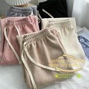 Imitation Cashmere Wide-leg Pants Women's Autumn and Winter High Waist Slimming Straight Tub Pants Draped Glutinous Rice Pants Fleece-lined Casual Pants