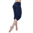 2019 elastic waist button pocket yoga cropped pants