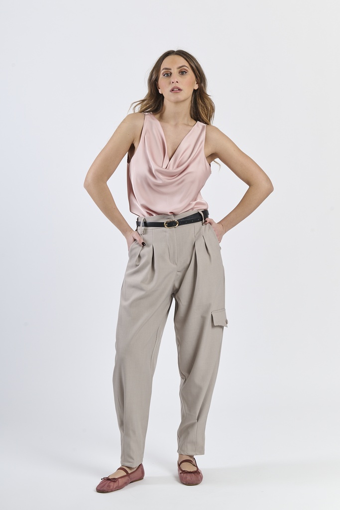[3140056_4257] Trousers — Black / Tan (Tobacco)