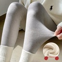 Lamb Fleece Leggings Women's Outer Wear Autumn and Winter Thin Fleece Long Johns Tight-Fit Fleece-Lined Thickened Warm Large Size Cropped Cotton Pants