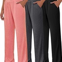 Women's Wide Leg Yoga Pants Comfortable Loose Sweatpants High Waist Casual Sweatpants Exercise Jogging Pants