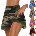 Spot women's summer high waist camouflage hip casual slim pants skirt