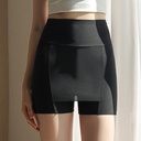 High waist abdomen compartment shielding triangle area anti-light pants women's summer seamless non-curling hip leggings bottoming