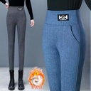 TikTok Explosions Plus Velvet Thickened HG Lamb Velvet Pocket Leggings Women's Autumn and Winter High Waist Outer Wear Slim Pencil Pants