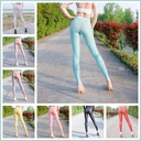 Sexy High Waist Ultra-Thin Ice Silk Perspective Tight Pants Fitness Shark Pants Yoga Pants Slim-Fit Glow Mask Pants