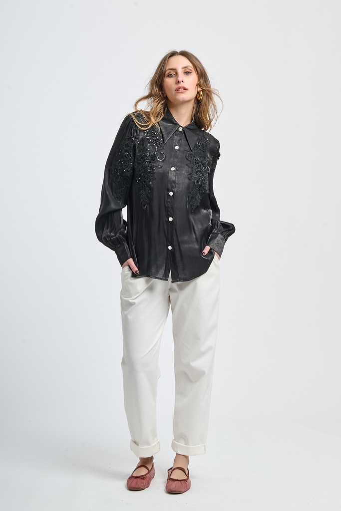 Knit Top — Black (WH9307)
