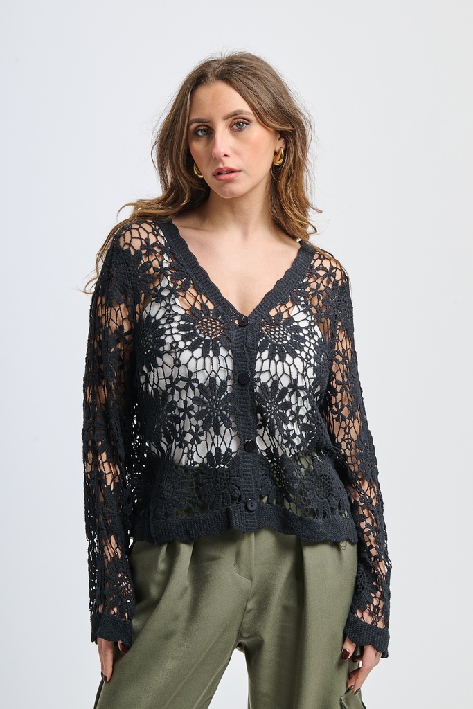 Knit Top — White / Black