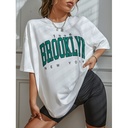 Oversized Tshirt 1898 Brooklyn Print New York Letter Drop