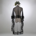 特价新款蕾丝软网3米长拖尾头纱影楼摄影写真拍照COS新娘黑色头纱