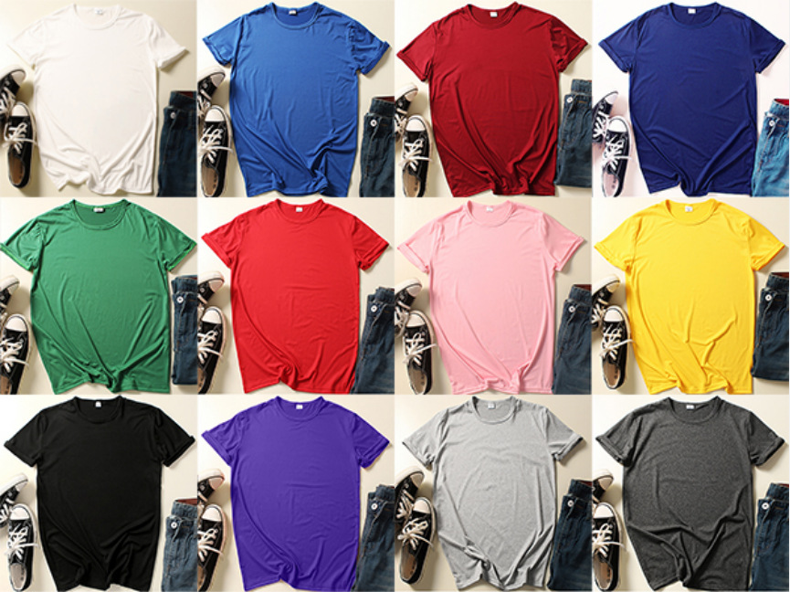 Summer men's and women's milk silk round neck blank t-shirt class clothes T-shirt to print factory spot