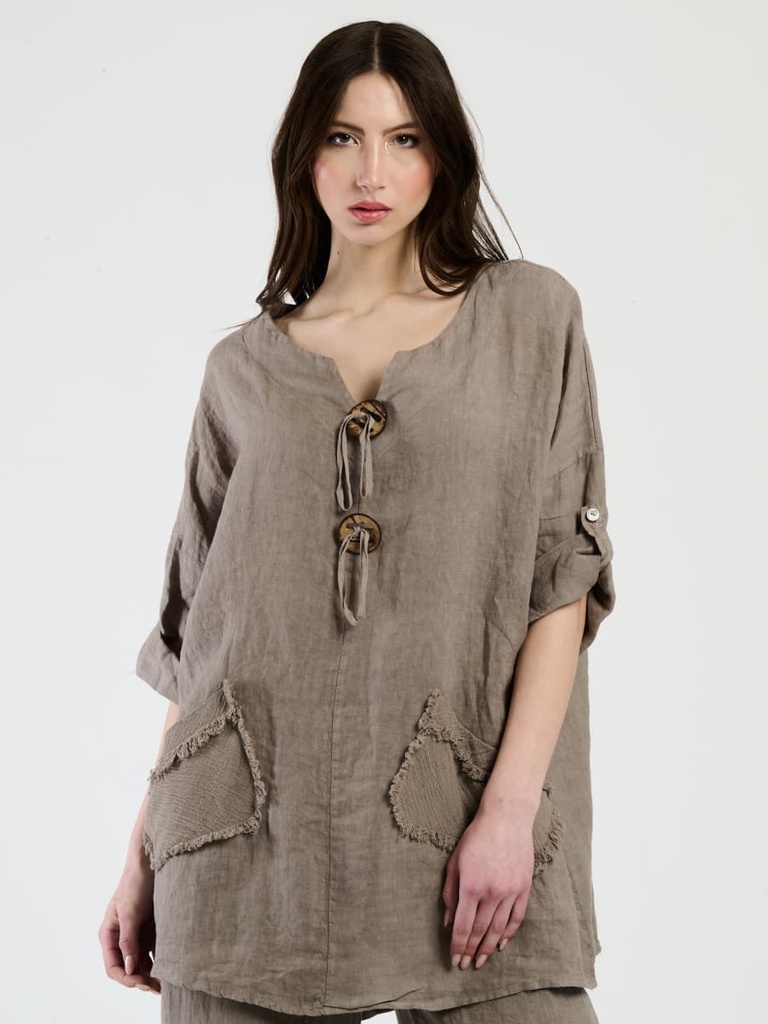 Linen Top — Multicolour