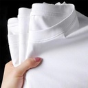 Summer Men's 300g Heavy Cotton Short-sleeved T-shirt Men's Loose Solid Color Base Shirt Fashion Brand Shirt White Clothes Top