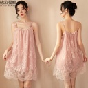 sexy lingerie ladies sexy pajamas thin strap lace perspective nightgown set a generation of hair