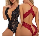 sexy underwear women's large size lace open crotch sexy backless free jumpsuit large size hollow factory