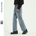 MTLCLOTHES men's clothing | 4 colors Korean style straight Denim pants Hong Kong style retro men's loose trousers trendy